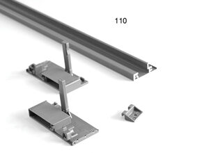 لوازم اینر ارتفاع کوتاه ریل اسلیم شیشه با براکت شیشه جلو فانتونی کد B593