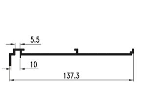 پروفیل استند عمودی مشکی شلف ترکیبی 300 سانتیمتر مدل 4411فانتونی کد I261