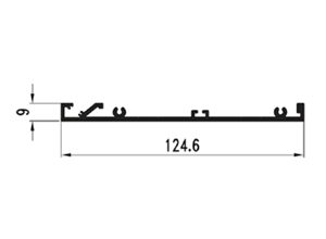 پروفیل طبقه افقی با قابلیت نورپردازی مشکی شلف ترکیبی دکوراتیو 300 سانتمتری مدل 4413فانتونی کد I263