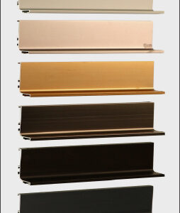 دسـتگیره پروفیلی مخفی L فرم زمینی 4/8 متری مشکی پودری فانتونی کدL073