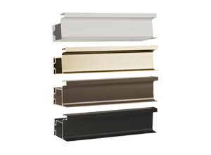 دسـتگیره پروفیلی مخفی L فرم کمدی 3 متری سـرامیکی نانو ضدخش سیلور سوپر مات آنودایزفانتونی کد L224