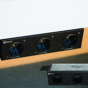 پریز برق سه سوکت زیر میز اداری و زیر کابینت هوایی مشکی فانتونی