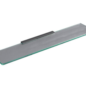 شلف حمام یک طبقه شیشه ای پیچی رنگ مشکی مات سری G کد S066