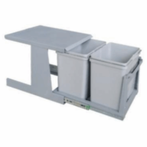 سطل زباله دو مخزنه متوسط ریل کف هر مخزن 23 لیتر-وندا کد A816 آدلان