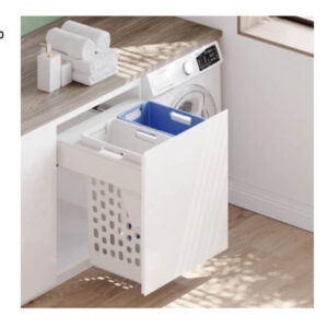 سطل توکار ریلی رخت چرک لاندری فانتونی (Fantoni) جهت یونیت عرض 600mm کد Q060