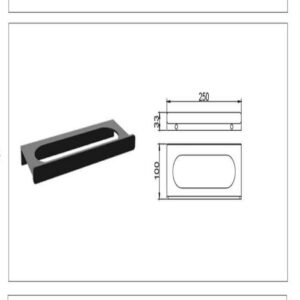 هولدر حوله آویز 250mm پیچی رنگ مشکی مات سری i کد S084