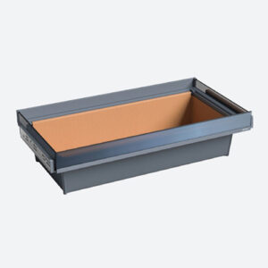 باکس چرمی ریلی داخل کمد لباس با بدنه LED دارای آرام بند رنگ طوسی عرض 90