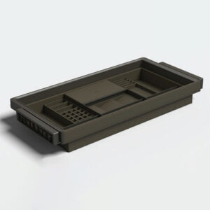 کشوی لوازم آرایش چرمی ریلی دارای آرام بند ملونی WS4182S