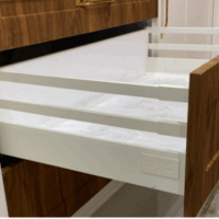 ریل تاندم باکس بلند 50 سانتی متری سفید با چهار میله گالری DTC