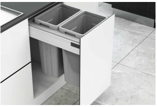 2gholo45 سطل زباله 2 قلو سایز 45