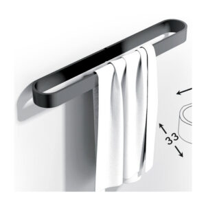 هولدر حوله 430mm چسبی رنگ مشکی مات سری A