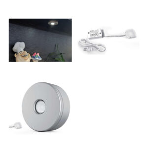 چراغ LED گرد نقطه ای سه تایی همراه با ترانس به قطر 40mm