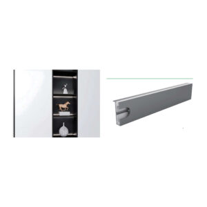 چراغ LED انتهای شلف چوبی بانور دو طرفه عرض 600mm