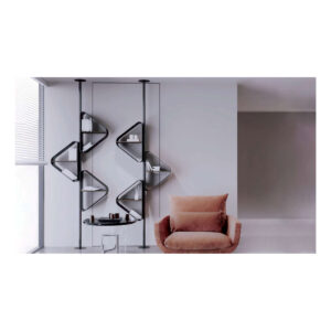 شلف دکوراتیو رنگ نوک مدادی مات مدل Formo عمق mm350 ، عرض mm800 ، ارتفاع mm2700
