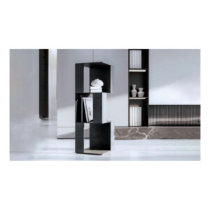 شلف کتابخانه رنگ مشکی مات مدل Luno عمق mm400 ، عرض mm400 ، ارتفاع mm1200