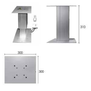 میزکار برقی تک پایه قابل تنظیم 680mm-310mm