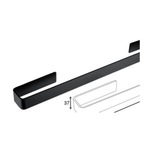 هولدر حوله دست 610mm رینگ بسته چسبی رنگ مشکی مات سری C