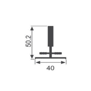 دستگیره یک تکه صفحه تخت دسته بلند رنگ شامپاینی مات 600mm