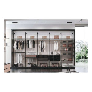 شلف دکوراتیو رنگ نوک مدادی مات مدل Etri عمق mm500 ، عرض mm4500 ، ارتفاع mm2700