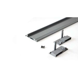 لوازم اینر ریل اسلیم شیشه با فرانت آلومینیوم و ارتفاع 106mm