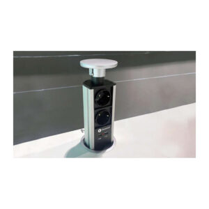 پریز برق استوانه ای دستی (دو سوکت برق ، دو پورت USB)