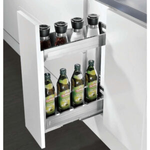 سوپر جا بطری زیر صفحه تمام استیل دو طبقه ریل از کف یونیت عرض 450mm