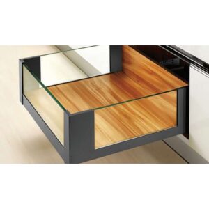 ریل بدنه دار اسلیم شیشه اینر 40kg نوک مدادی با فرانت شیشه ارتفاع 193mm عمق 450mm