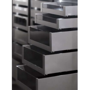 سوپر لردر لولایی مدل اسلیم با فرانت شیشه عمق 450mm عرض آزاد
