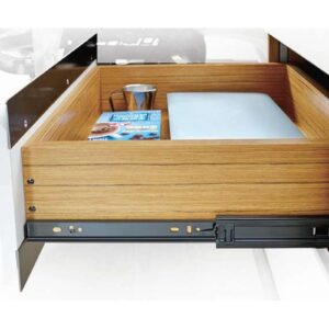 ریل ساچمه ای  سه تکه تلسکوپی P2O-45kg  مشکی عمق 350