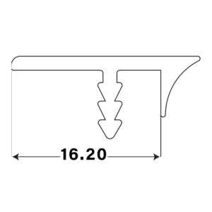 پروفیل دور درب 16mm آلومینیومی شامپاینی آنودایز Ls با طول 3000mm